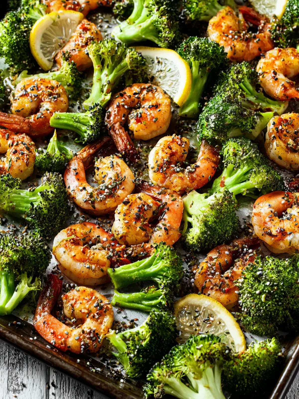 Shrimp and Broccoli Sheet Pan Meal First Image