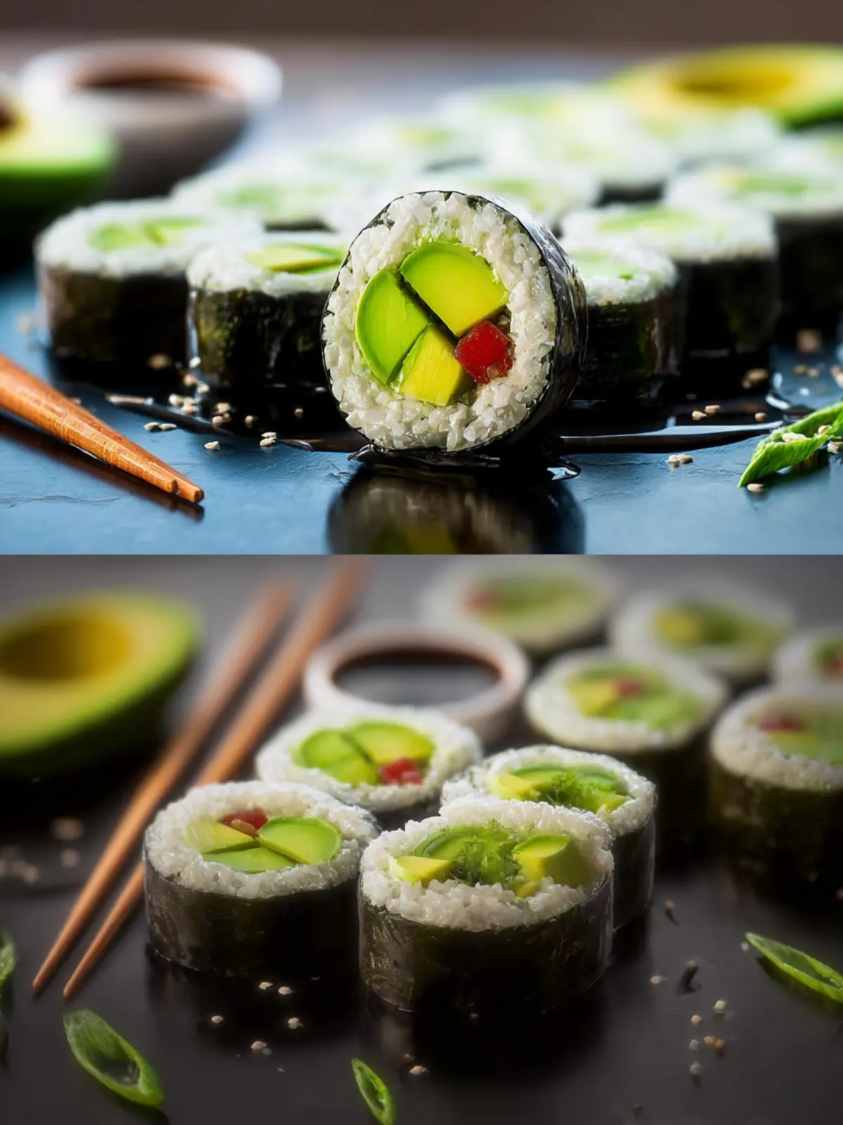 Easy Vegan Avocado Sushi Rolls Recipe First Image