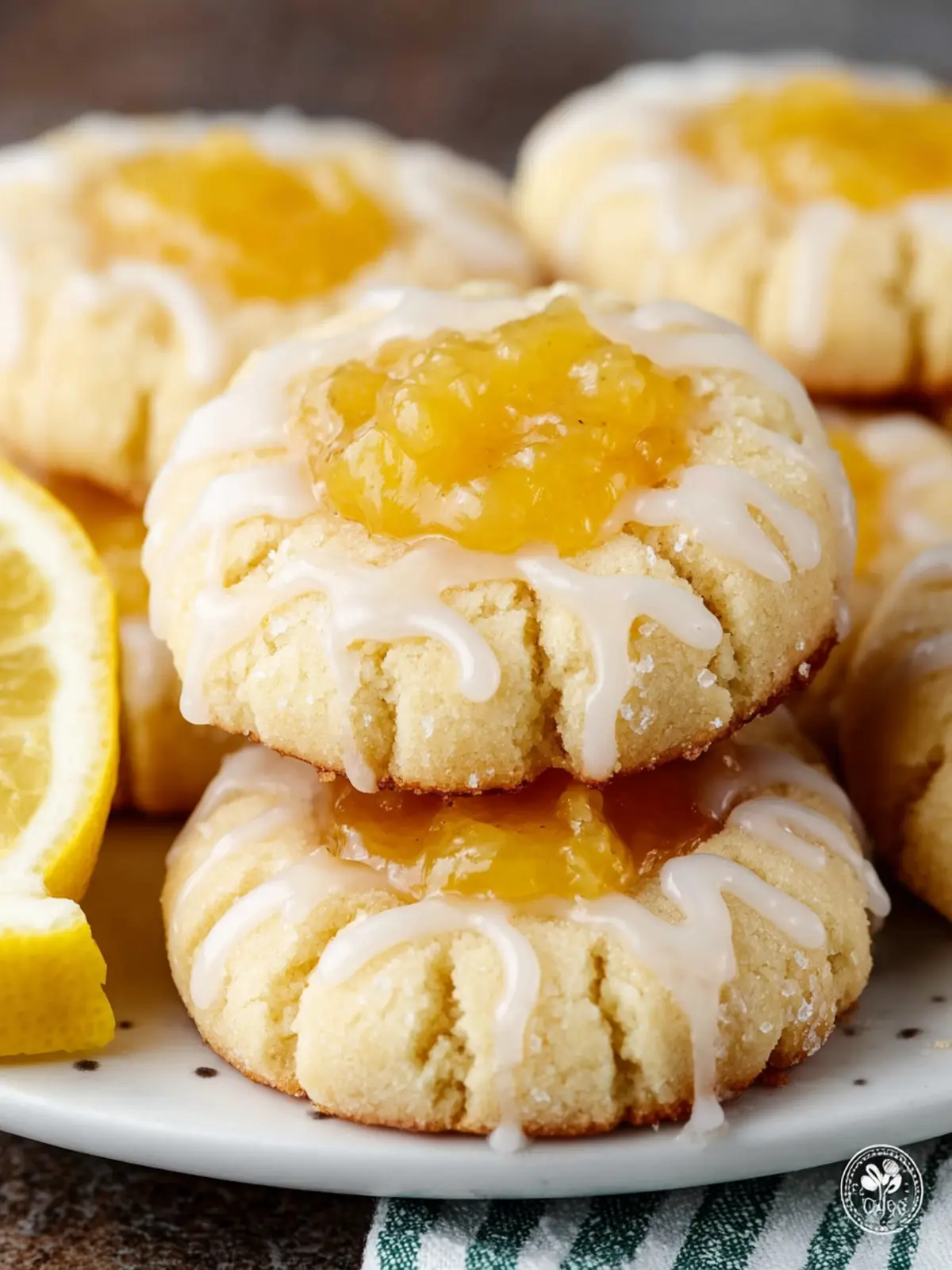 Shortbread Thumbprint Lemon Curd Cookies First Image