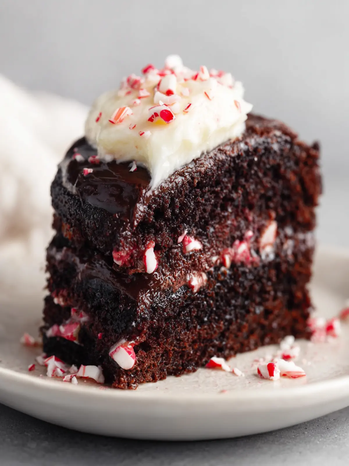 Fudgy Peppermint Chocolate Cake First Image
