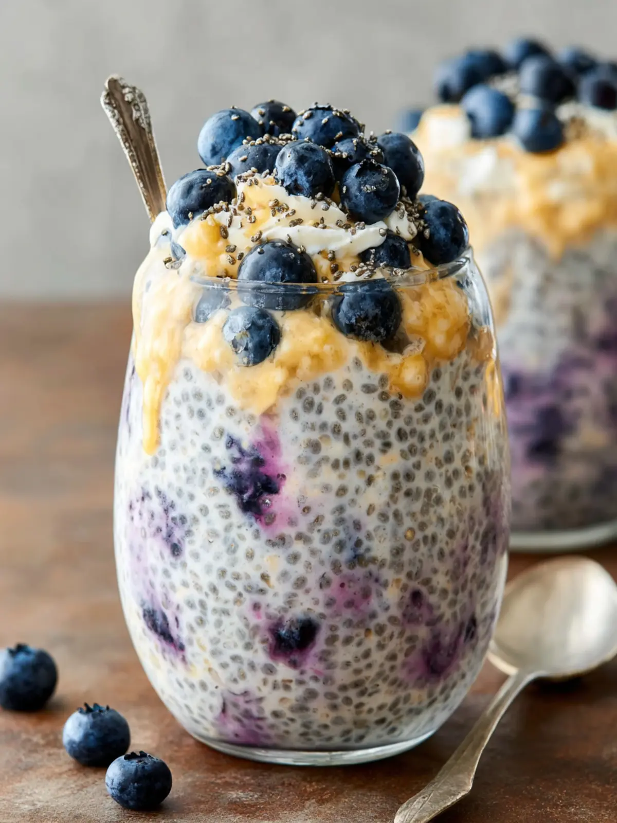 Easy Blueberry Chia Overnight Oats First Image