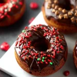 Chocolate Gingerbread Baked Doughnuts First Image