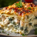 Creamy White Chicken & Spinach Lasagna for Comfort Food Bliss First Image