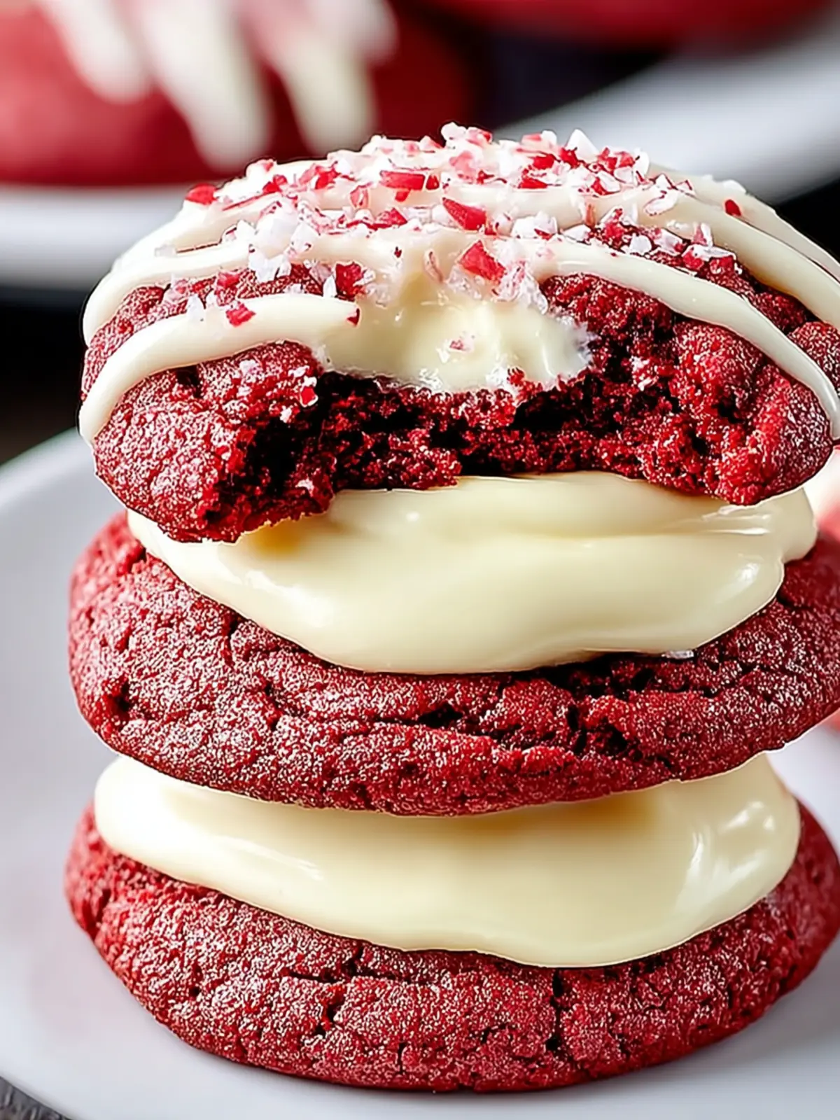 Irresistible Red Velvet Cookies with Cream Cheese Frosting First Image
