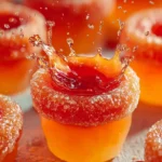 Delicious Peach Ring Pop Shots: Fun Non-Alcoholic Treats! First Image