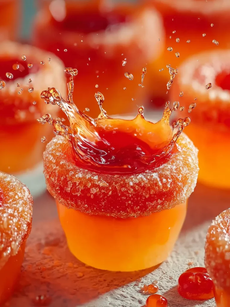 Delicious Peach Ring Pop Shots: Fun Non-Alcoholic Treats! First Image