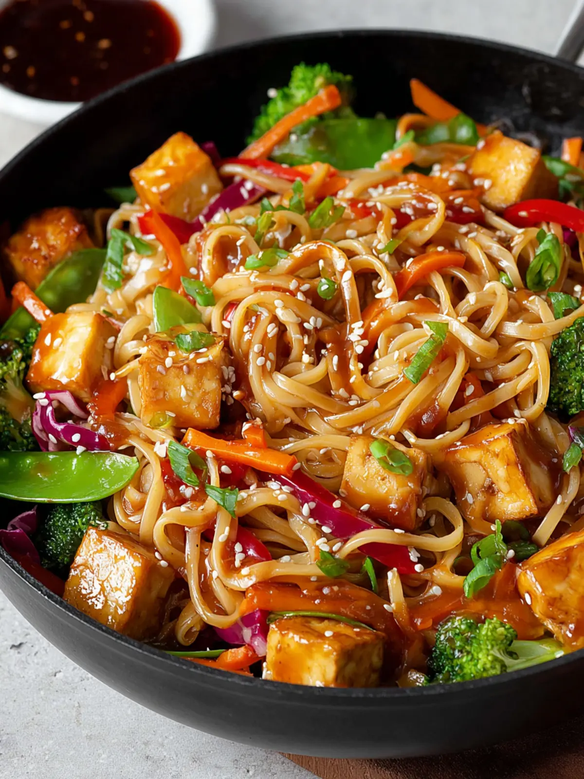 Tofu Noodle Stir Fry First Image