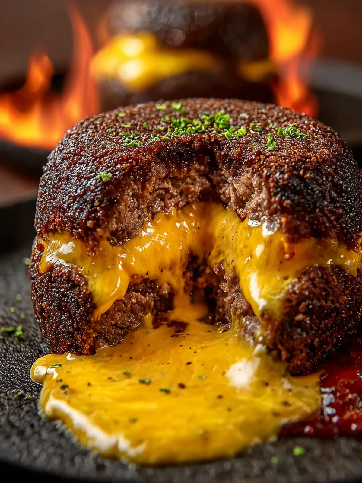 Cheeseburger Lava Cake Molten Melt First Image