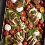 Chicken Caprese Sheet Pan Dinner First Image
