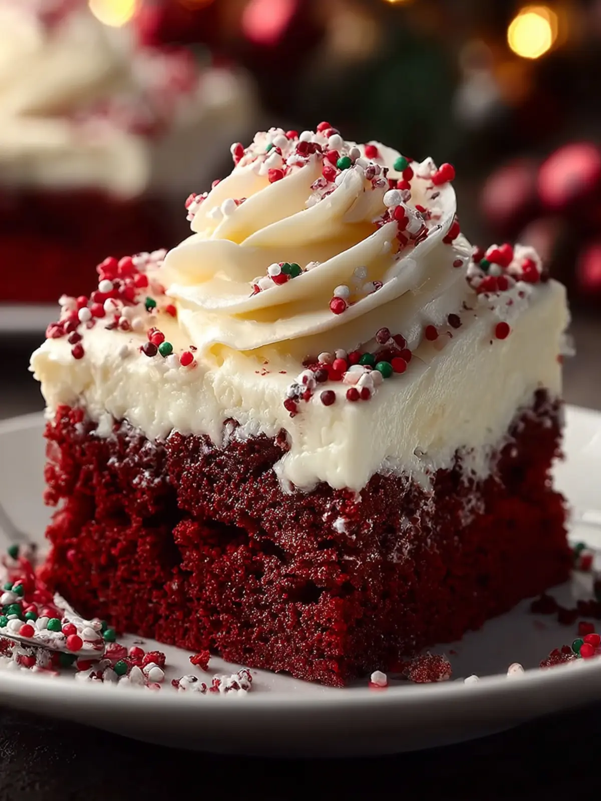 Christmas Red Velvet Poke Cake First Image