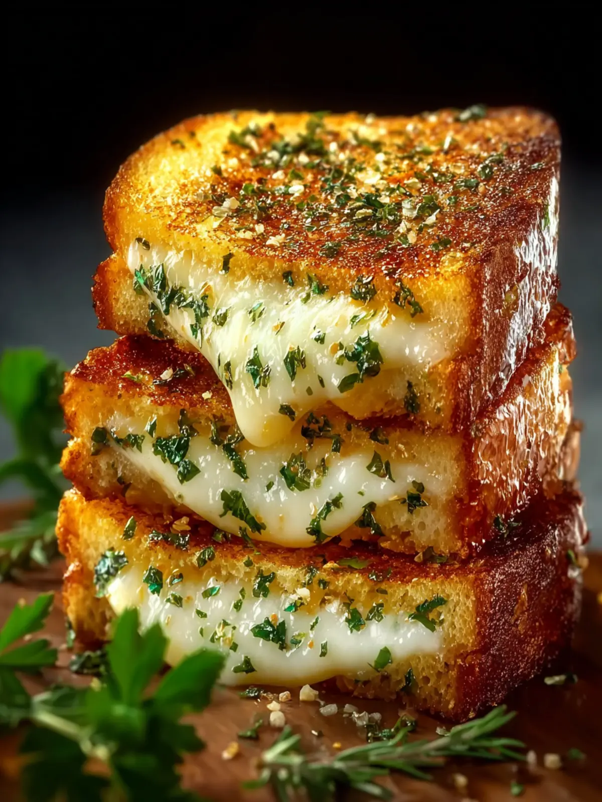 Garlic Bread Grilled Cheese First Image