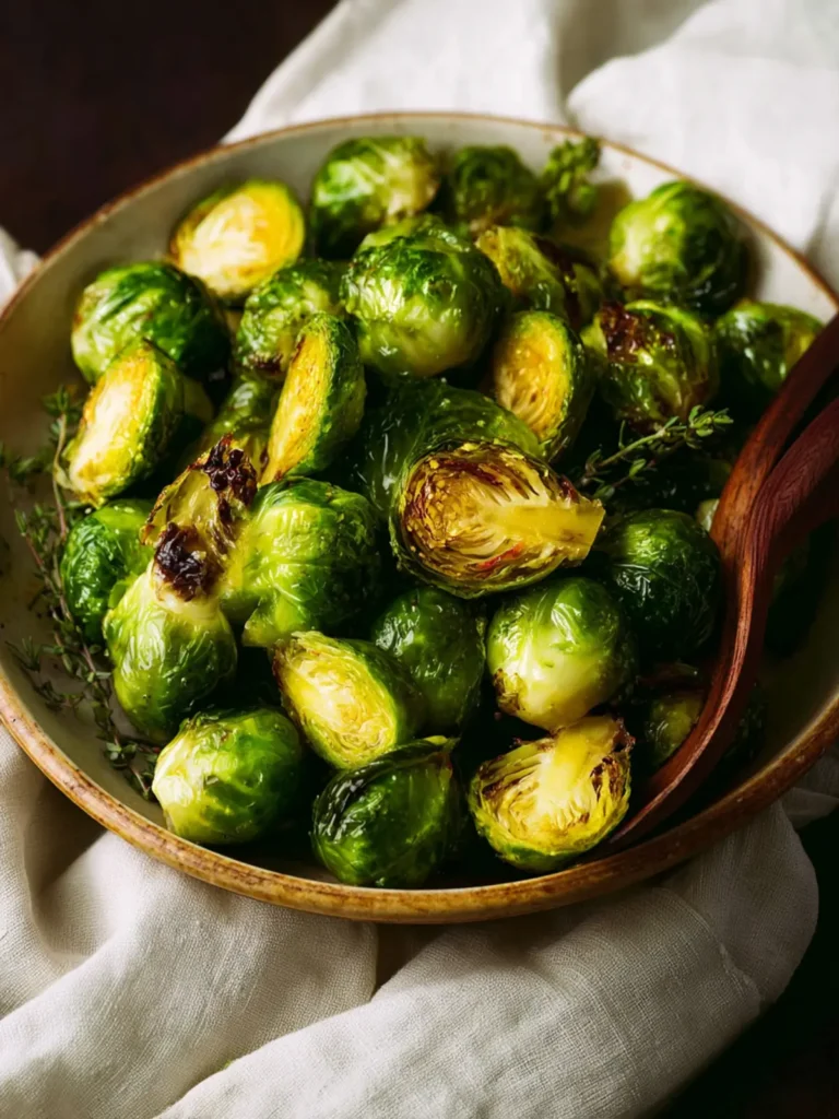 Garlic Roasted Brussels Sprouts First Image