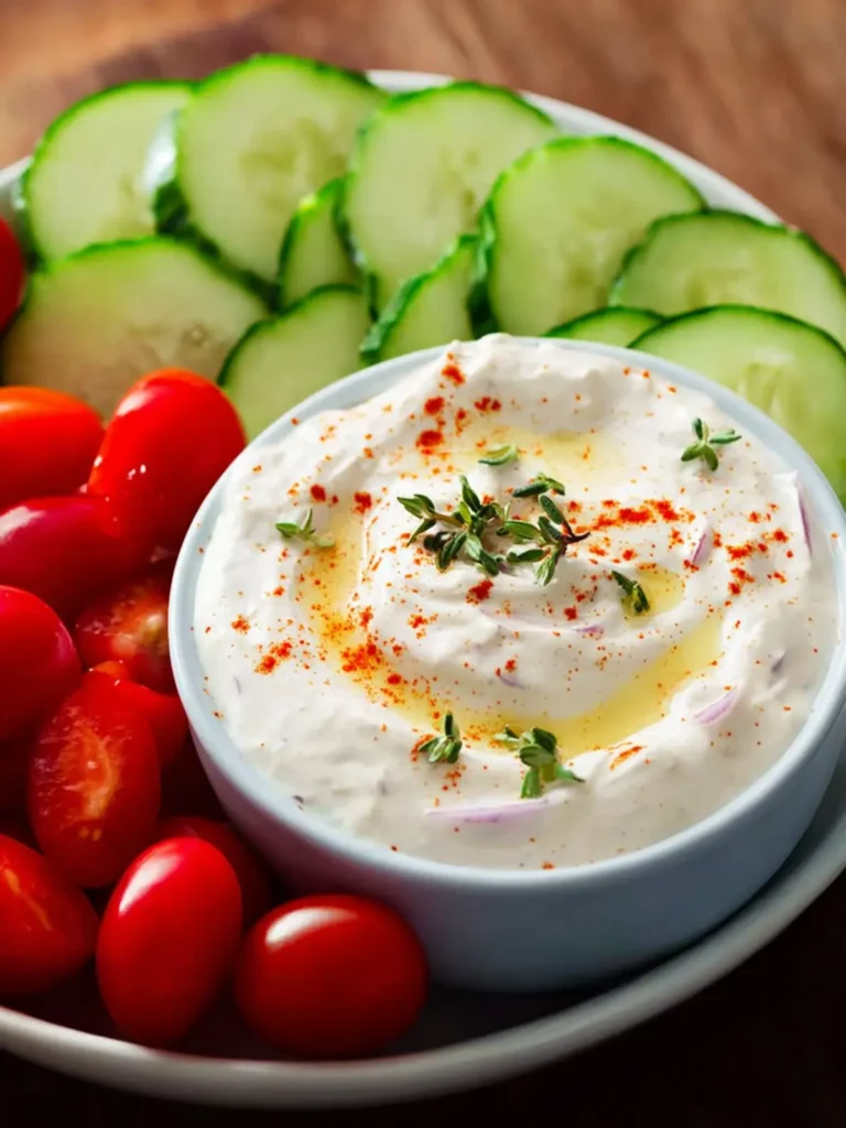 Greek Yogurt Vegetable Dip First Image