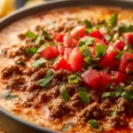 Mouthwatering Crockpot Rotel Dip With Ground Beef First Image
