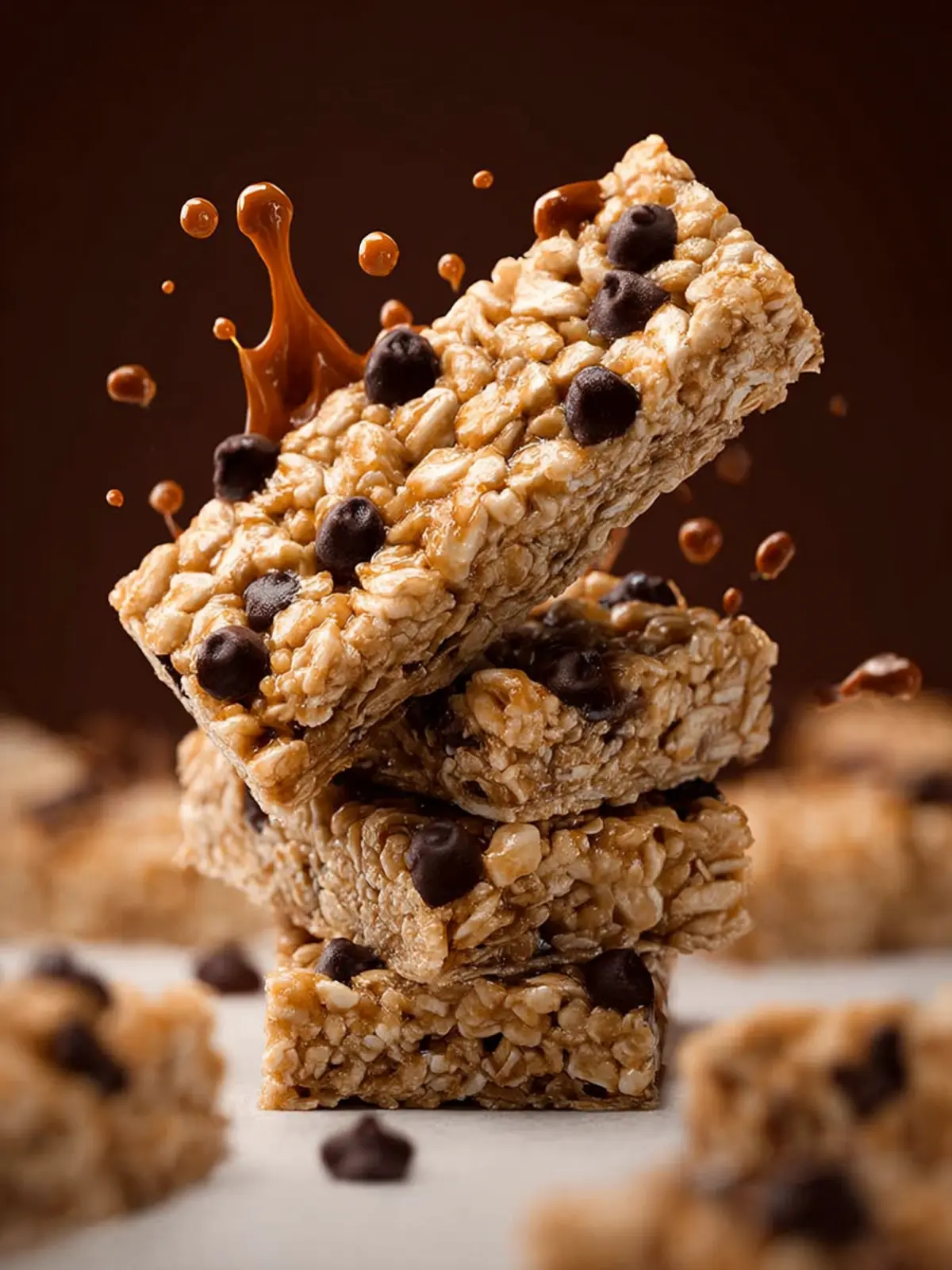 No Bake Chocolate Chip Granola Bars First Image