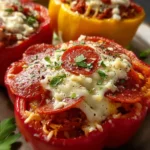 Pizza Stuffed Peppers Dinner First Image