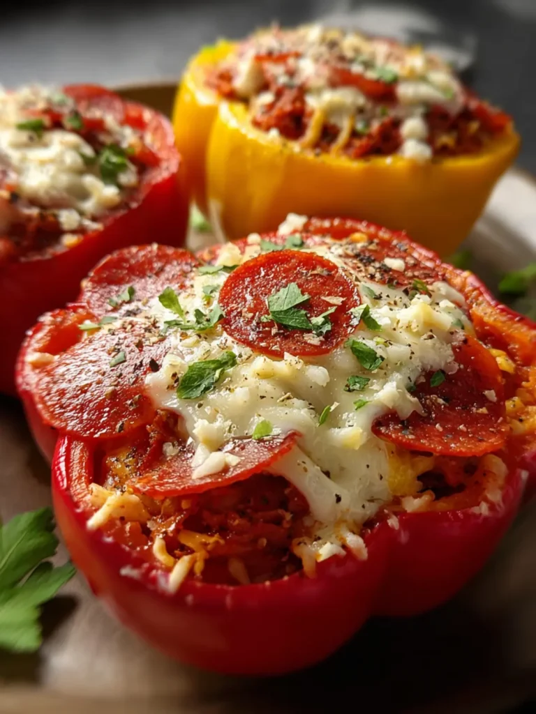Pizza Stuffed Peppers Dinner First Image