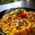 Pumpkin Alfredo Pasta Cauldrons First Image