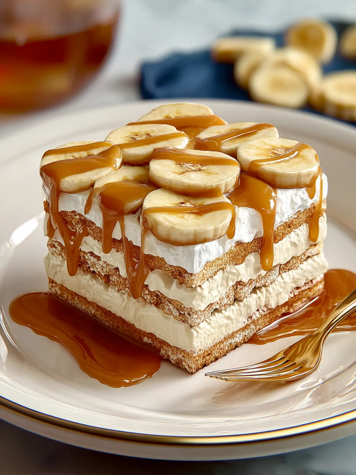 Salted Caramel Banana Ritz Icebox Cake First Image