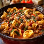Savory Crockpot Cheese Tortellini and Sausage Delight First Image