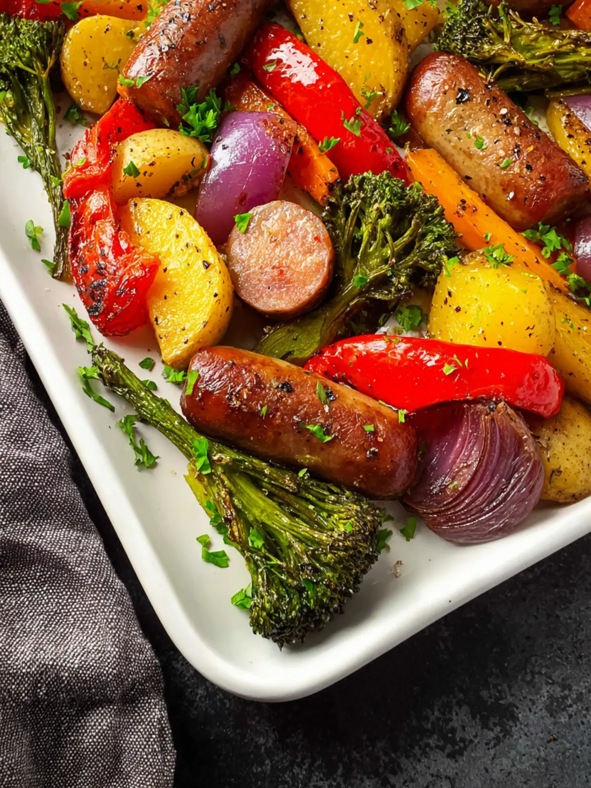 Sheet Pan Sausage and Veggies First Image
