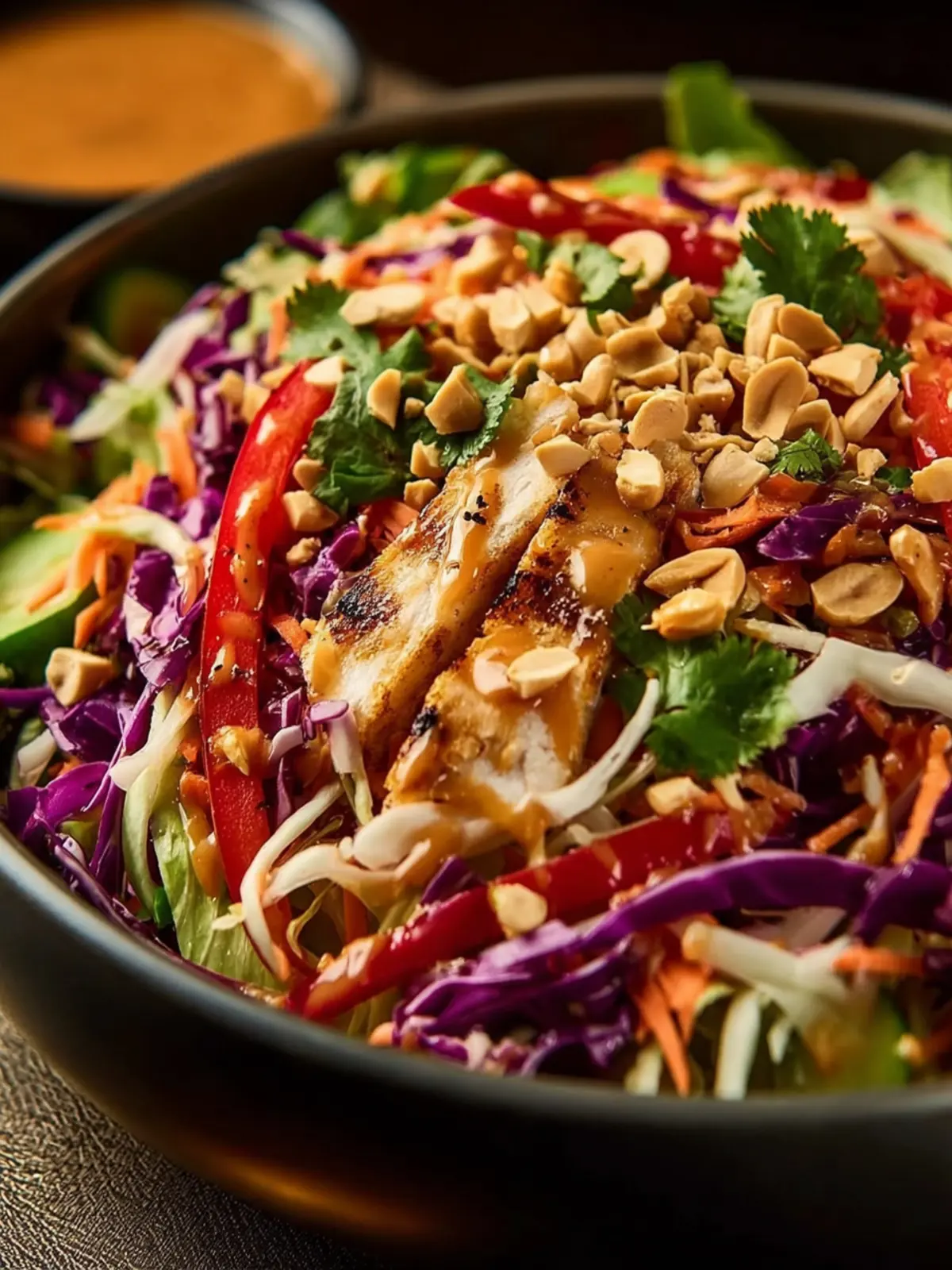Thai Crunch Salad CPK Copycat (with peanut ginger sauce) First Image