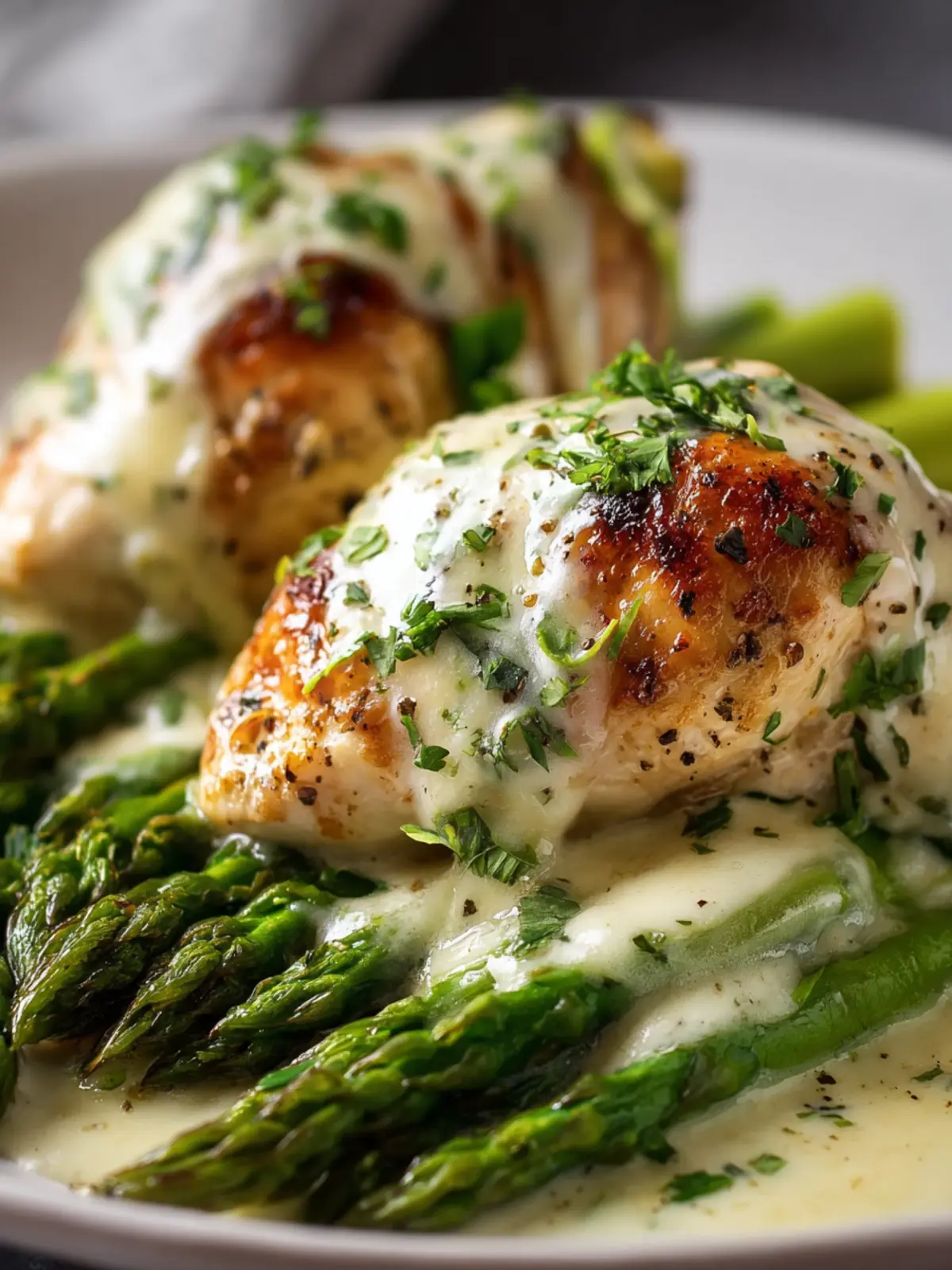 Creamy Baked Chicken and Asparagus First Image