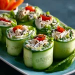 Best Chicken Salad Cucumber Roll Ups First Image