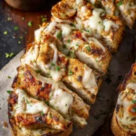 Blackened Chicken Alfredo Garlic Bread First Image