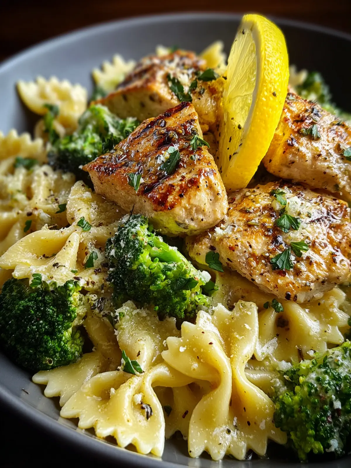 Cowboy Butter Lemon Bowtie Chicken with Broccoli First Image