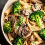 Delightful Vegan Mushroom Broccoli Pasta Recipe First Image