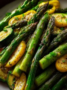 Garlic Roasted Asparagus Zucchini: A Flavorful Delight First Image