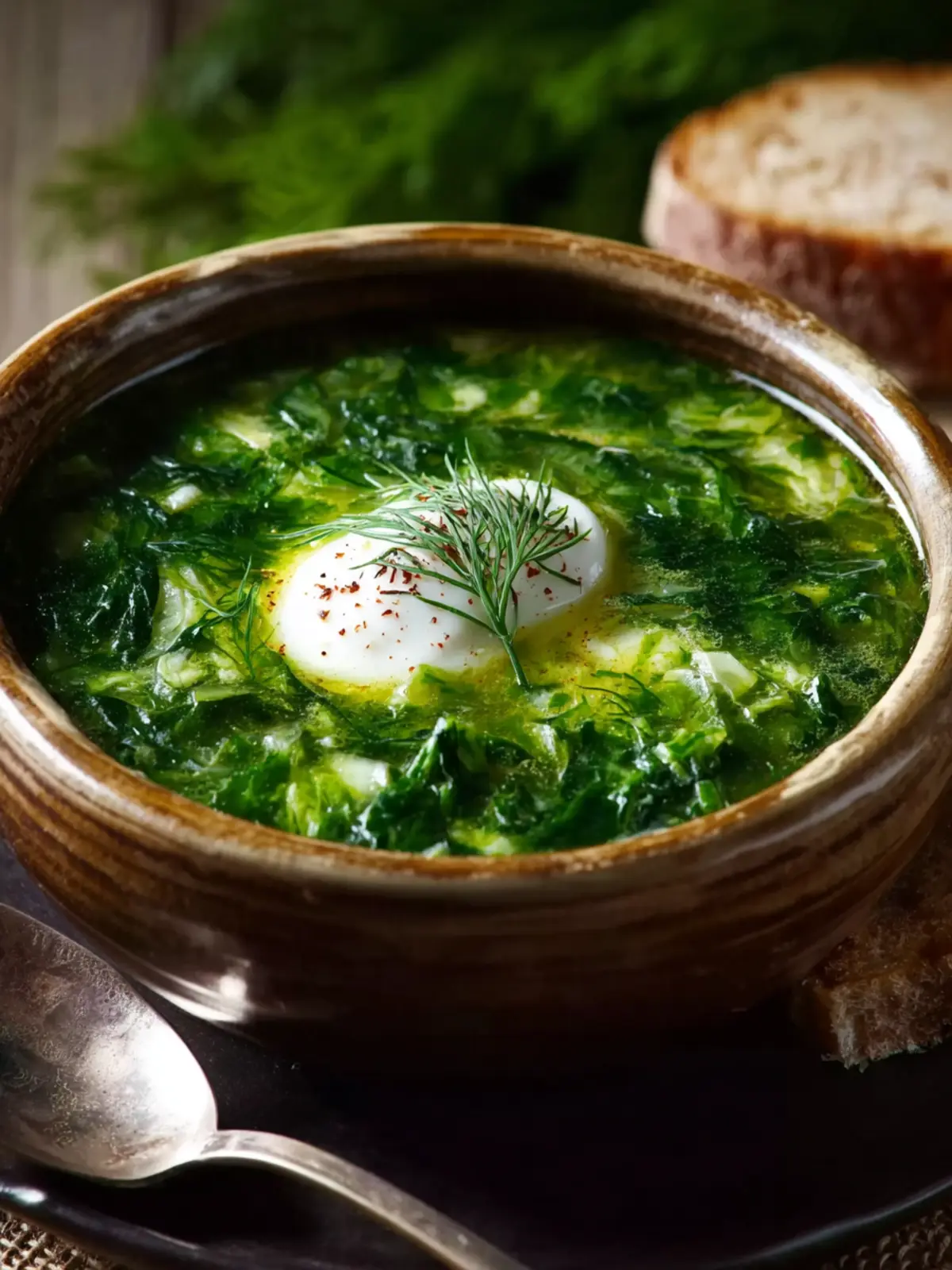 Green Borscht (Ukrainian Sorrel Soup) First Image