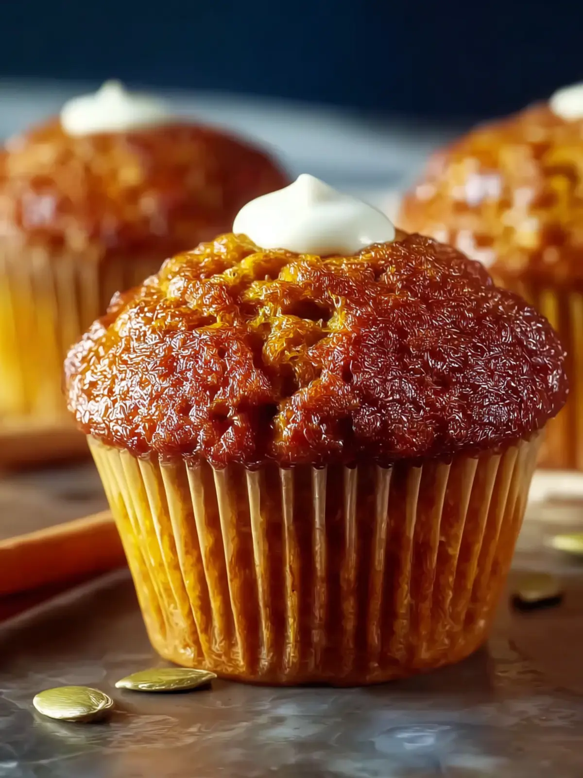 High Protein Greek Yogurt Pumpkin Muffins Recipe First Image