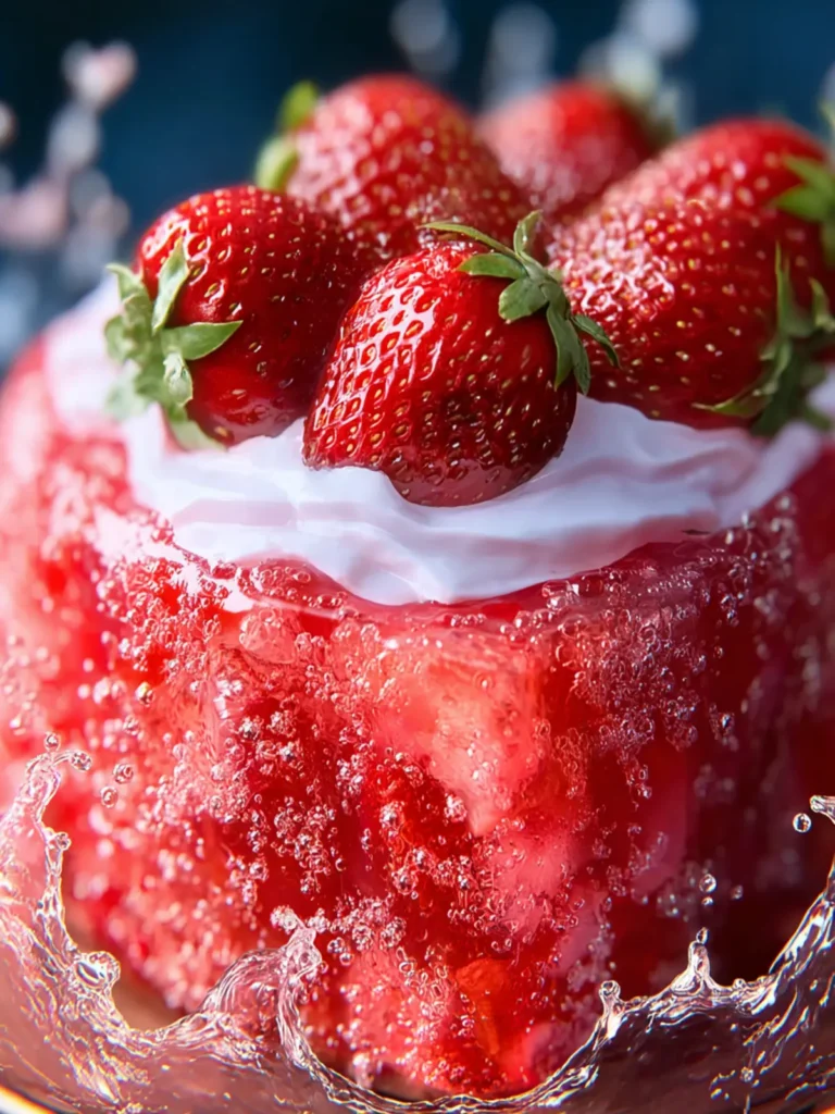 Indulge in Delicious Strawberry Jello Cake Bliss First Image
