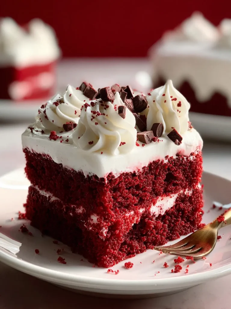 Irresistible Red Velvet Poke Cake Recipe – A Slice of Joy First Image