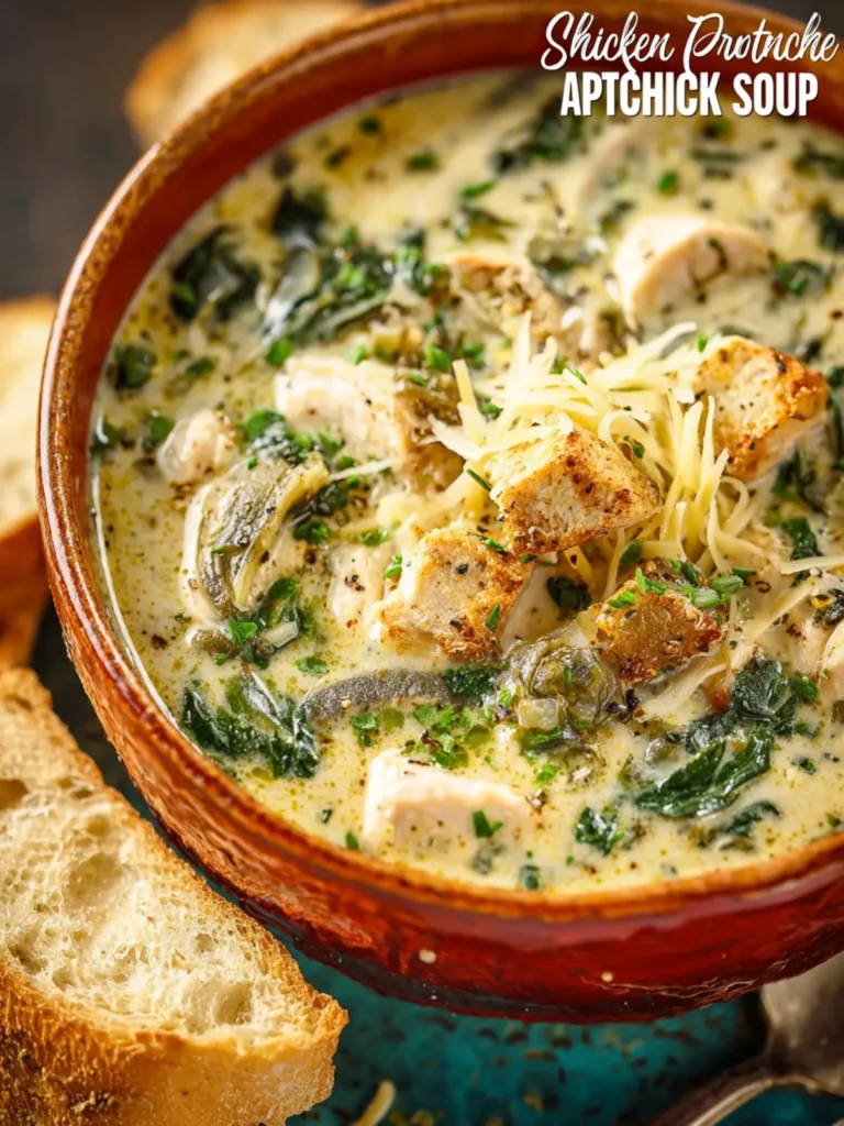 Keto Chicken Spinach & Artichoke Soup First Image