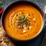 Smooth and Creamy Roasted Vegetable Soup First Image