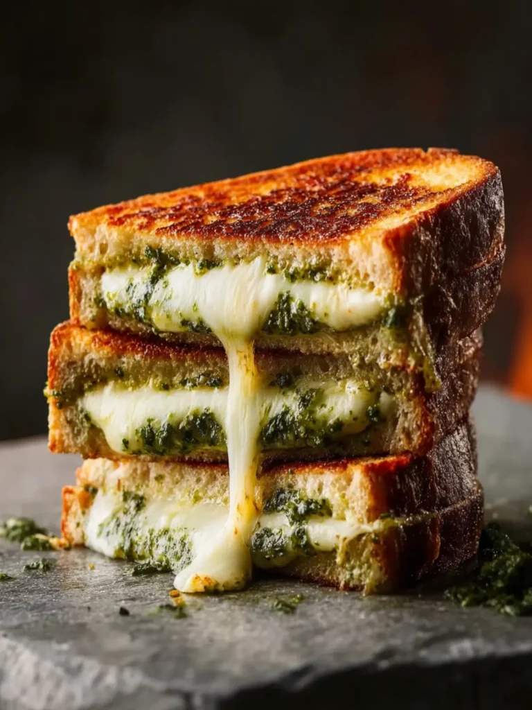 Sourdough Pesto Grilled Cheese First Image