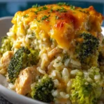 Cheesy Broccoli Chicken and Rice Casserole First Image