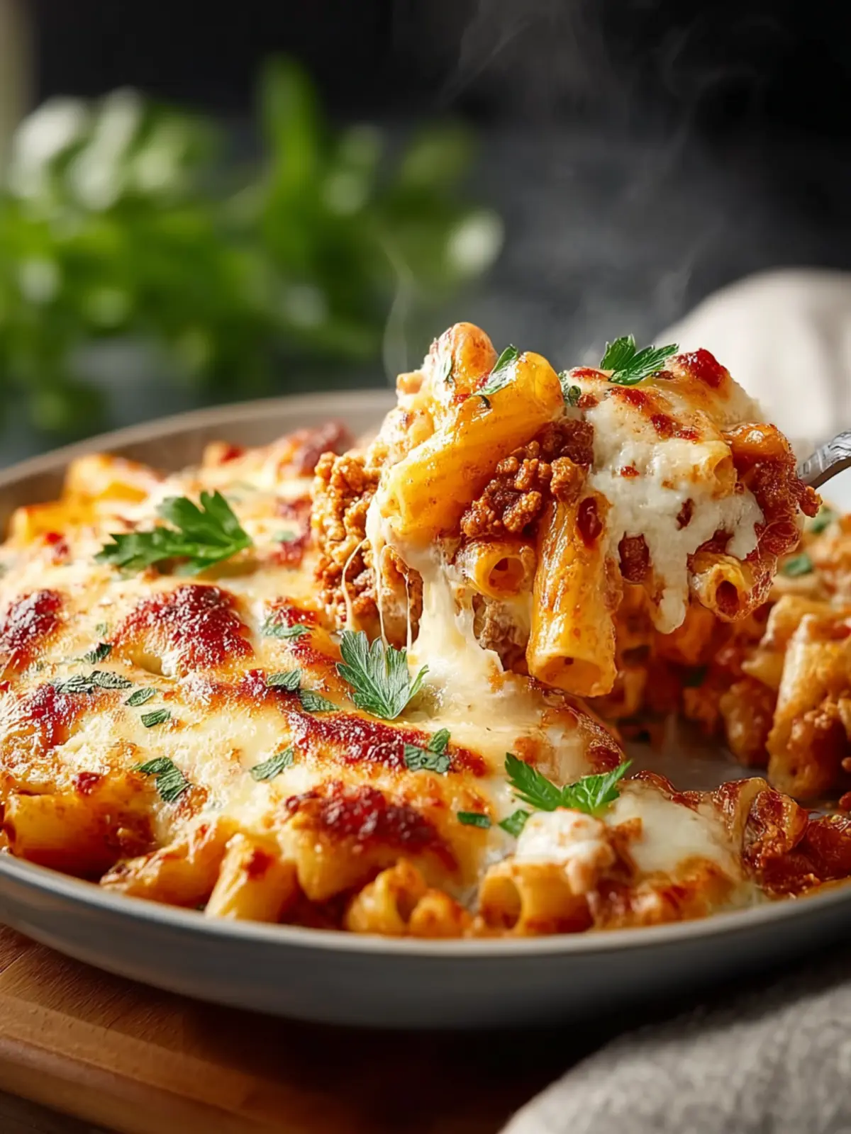 Healthy High Protein Cottage Cheese Baked Ziti First Image
