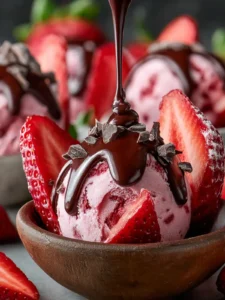 Indulge in Chocolate Strawberry Frozen Yogurt Bites First Image