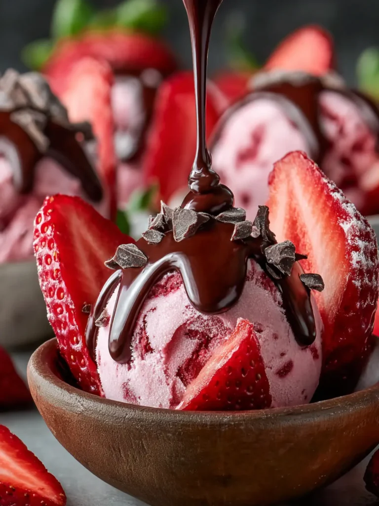 Indulge in Chocolate Strawberry Frozen Yogurt Bites First Image