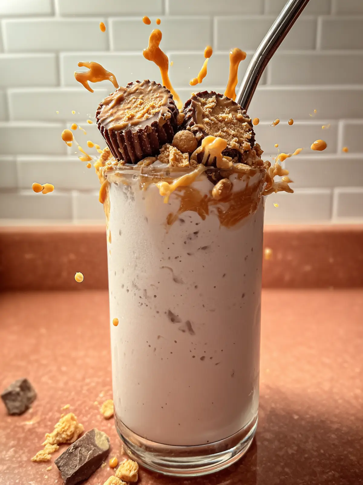 Ninja Slushi Vanilla Protein Milkshake with Peanut Butter Cups First Image