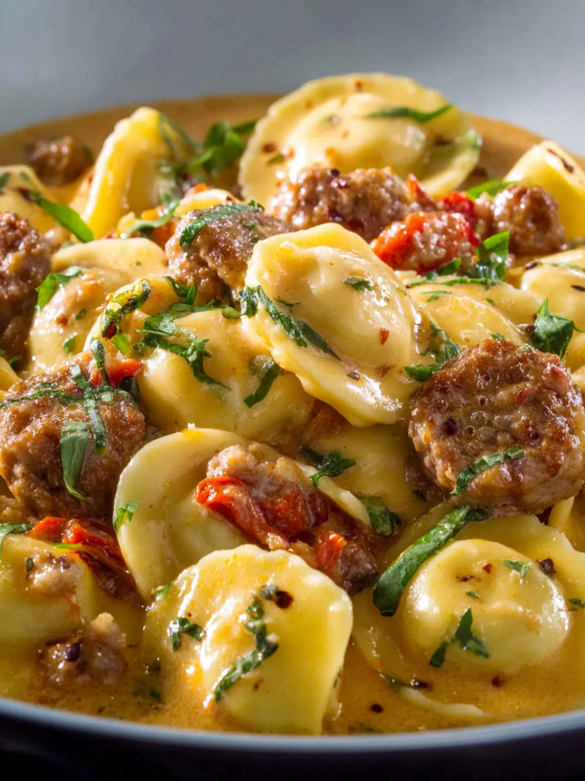 Creamy Ravioli with Sausage First Image