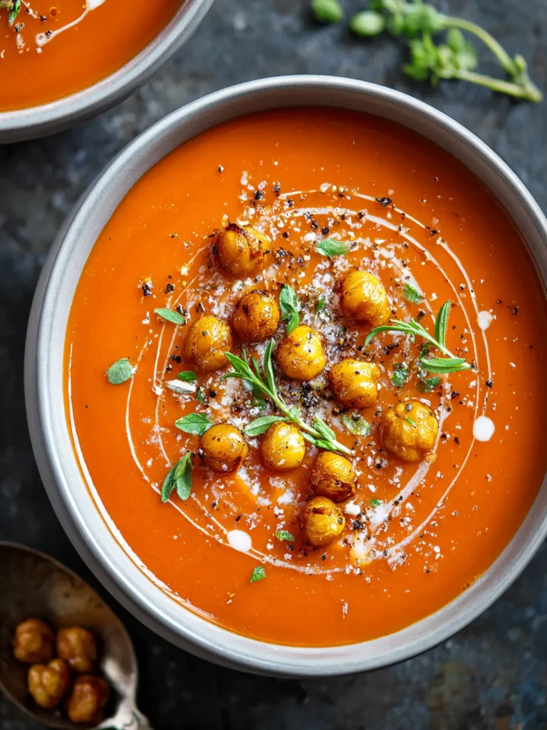 Irresistible Instant Pot Creamy Tomato Soup & Crispy Chickpeas First Image