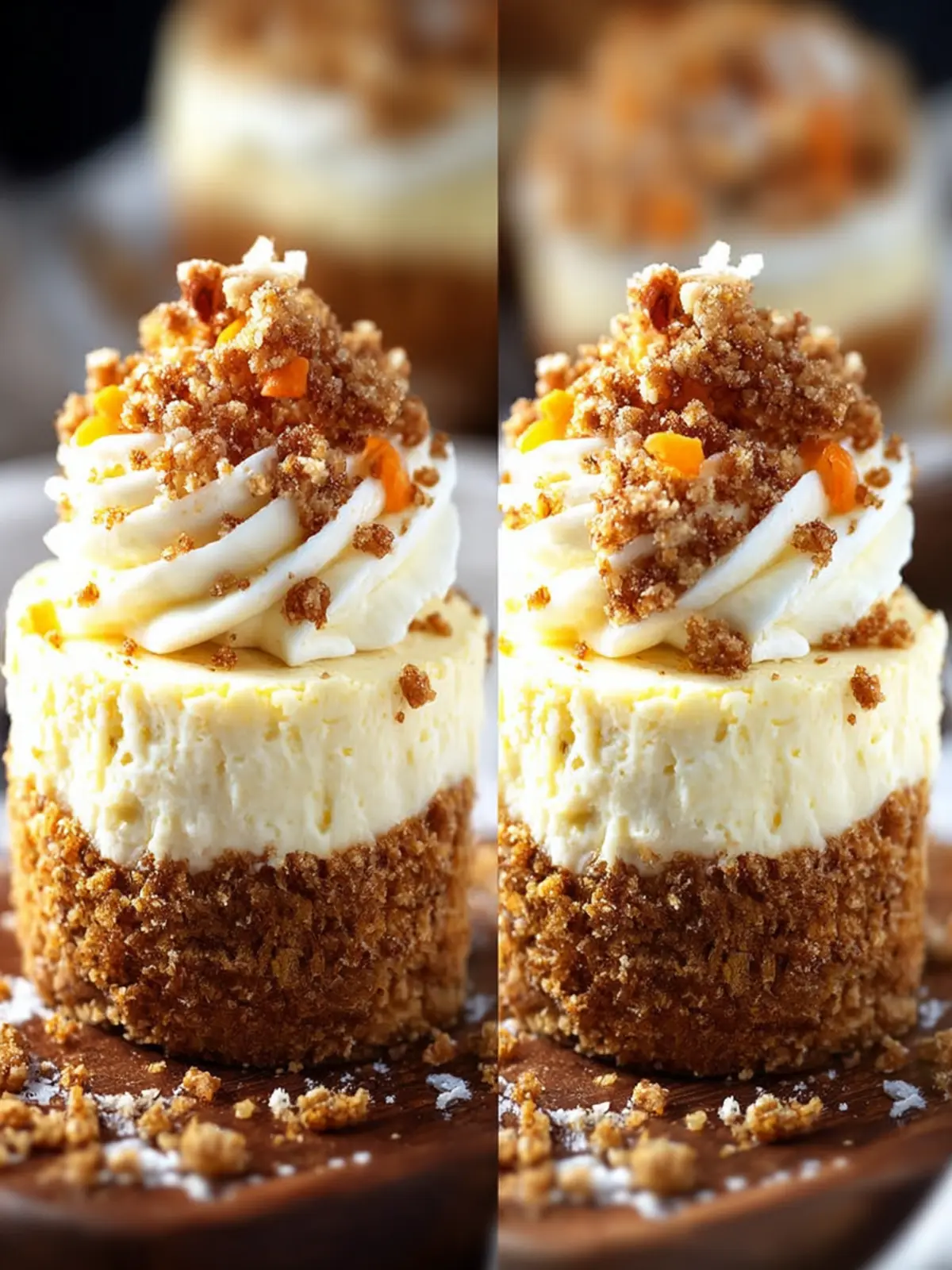 Mini carrot cake cheesecakes First Image