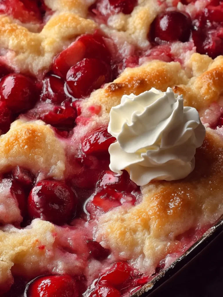 cherry cream cheese cobbler First Image