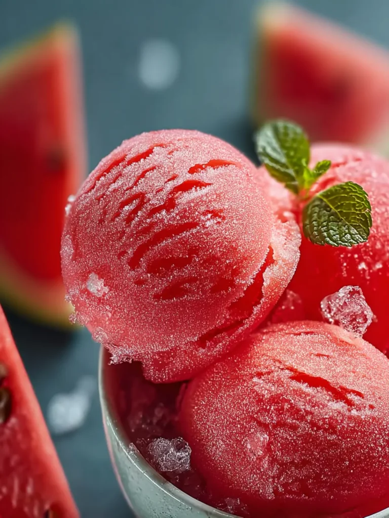 Easy Watermelon Sorbet: Refreshing Summer Delight First Image
