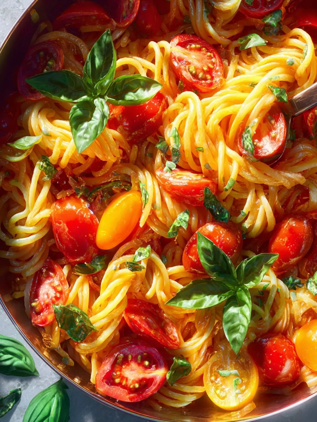 Fresh Tomato Basil Pasta Recipe First Image